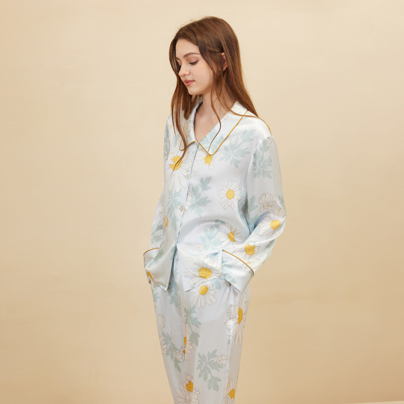 Women'S Fashion Suit - Pijamas con estampado de margaritas a