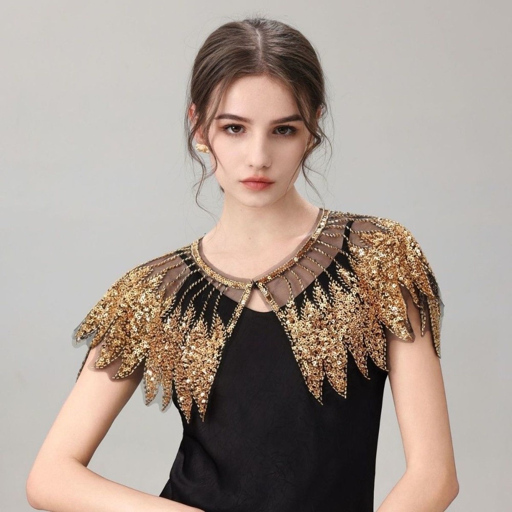 Women'S Fashion Of The 1920S - Chal de lentejuelas vintage con adornos