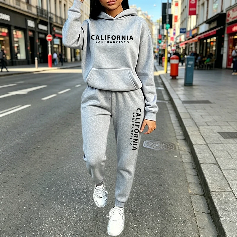 Women'S Fashion Suit - Conjunto Deportivo Informal Urbano con Capucha