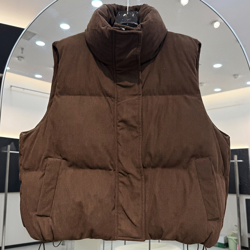 Puffer Vest Fashion Women - Chaleco acolchado para mujer, cuello alto,