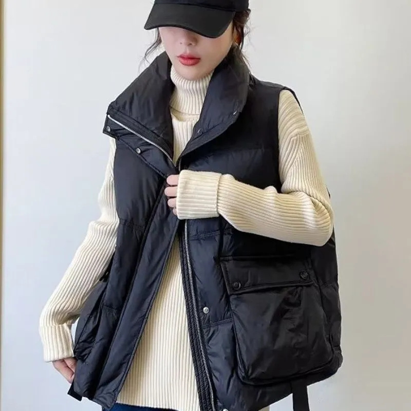 Puffer Vest Fashion Women - Otoño Invierno señora moda Puffer abrigo