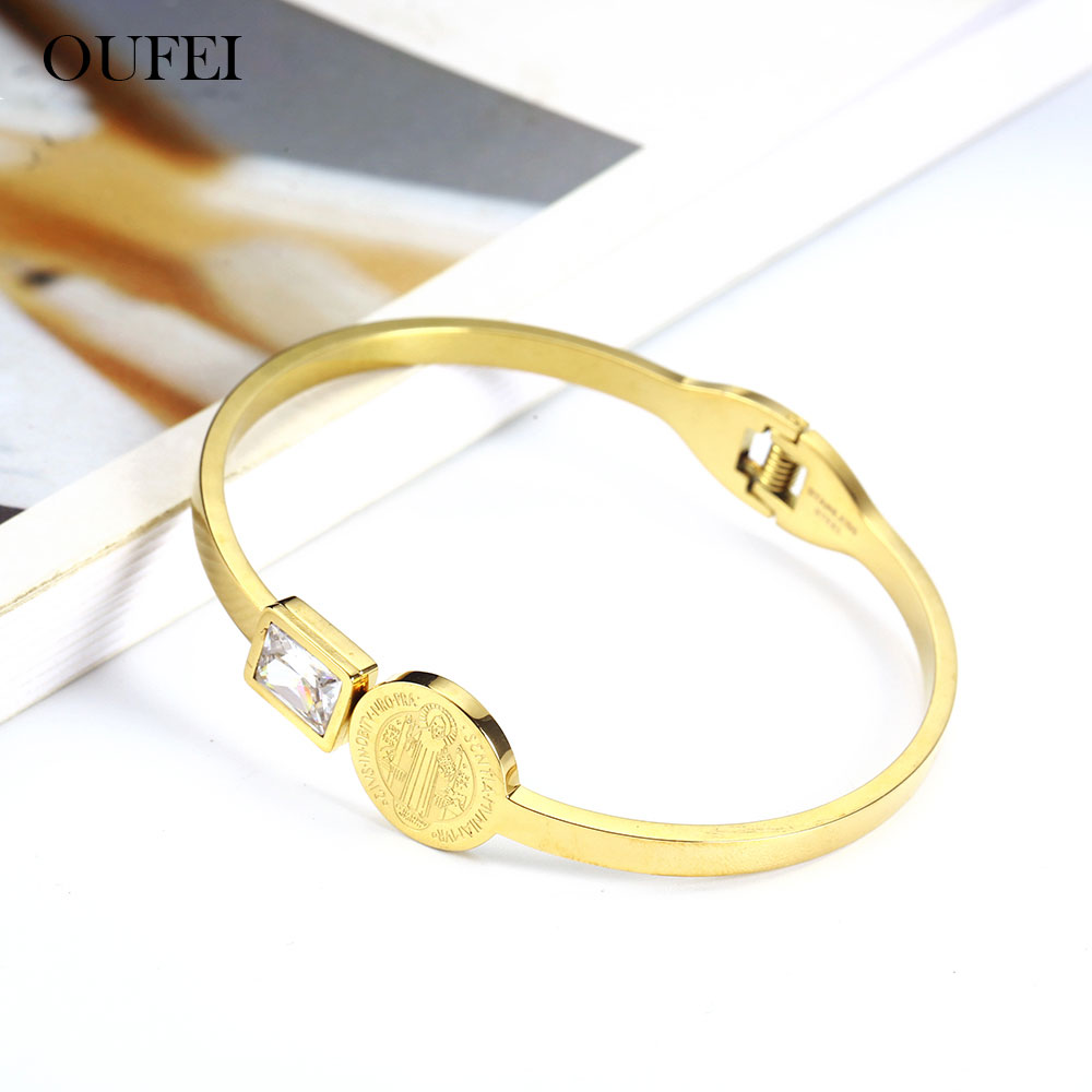 Women'S Fashion Vogue - OUFEI-brazaletes de acero inoxidable para mujer,