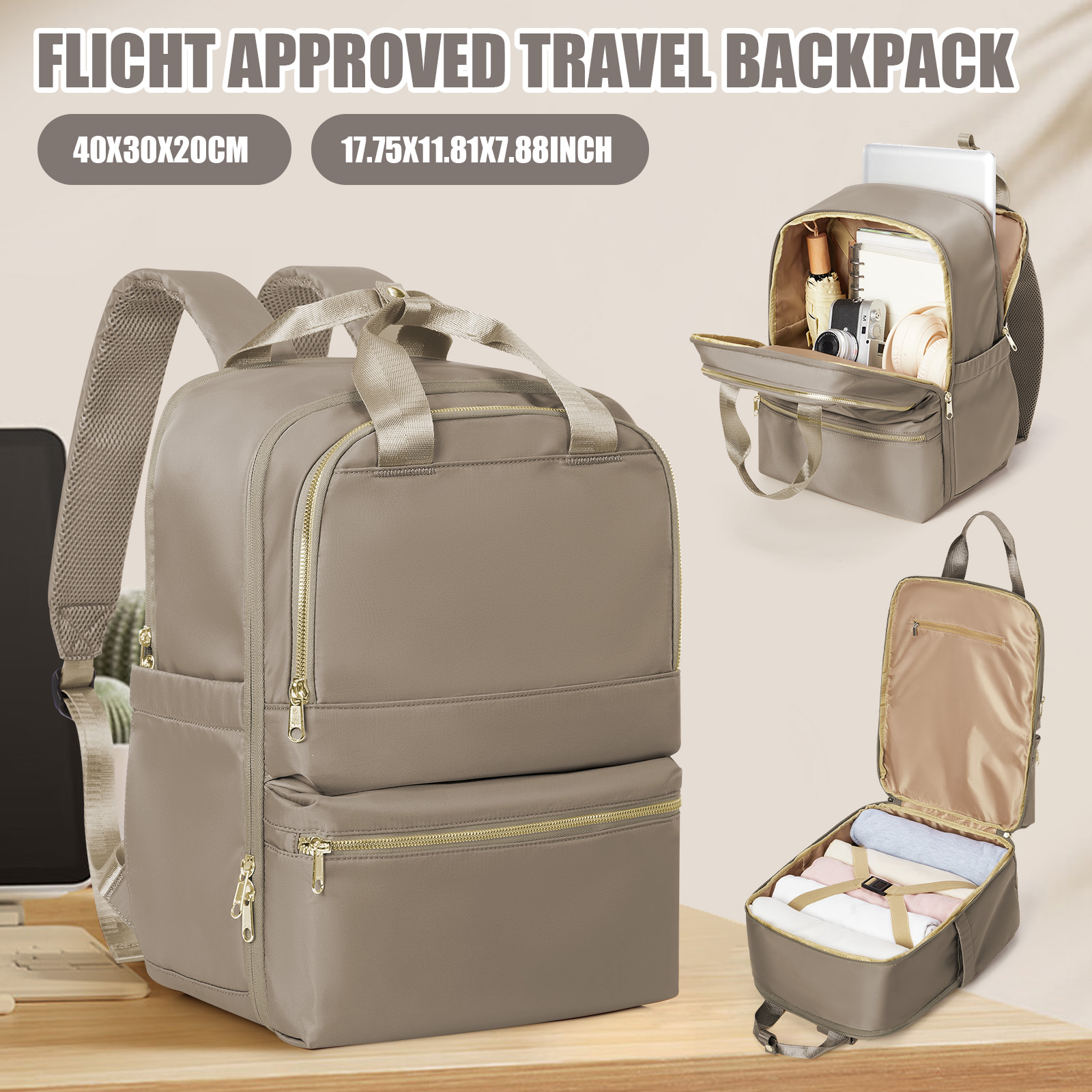 Women'S Fashion Backpack - Mochila de viaje Ryanair 40x30x20 para