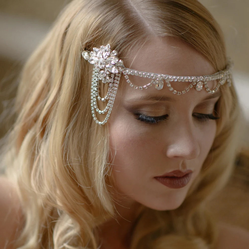 Women'S Fashion Of The 1920S - Stonefans-Diadema de cristal Vintage Gatsby para