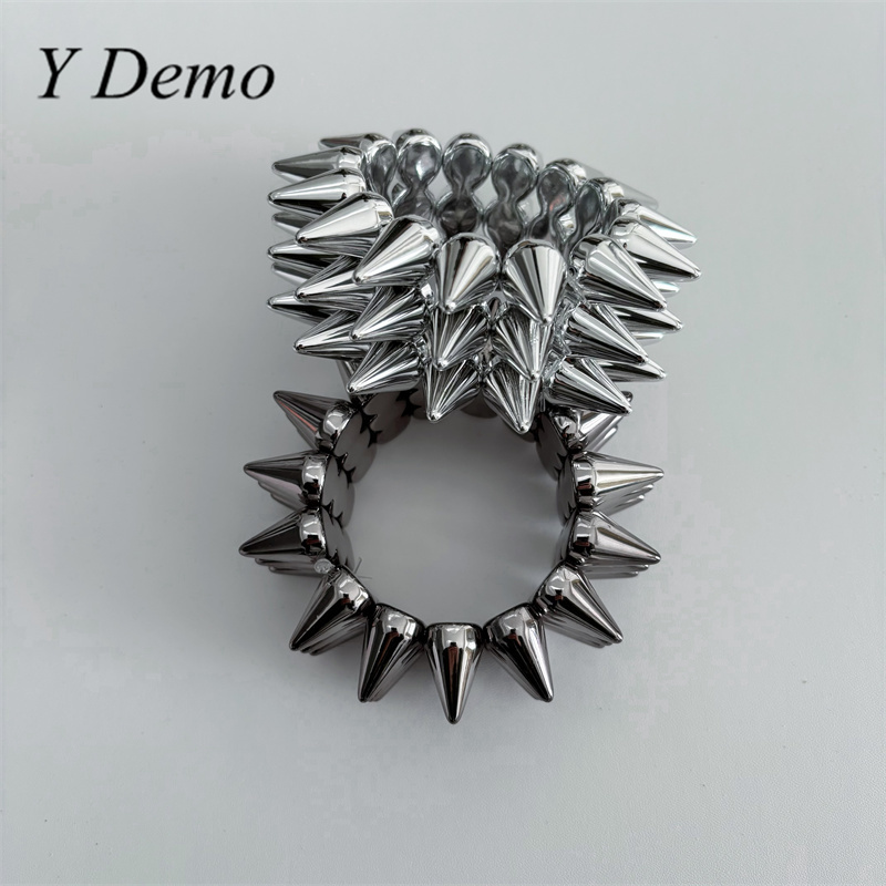 Women'S Y3K Fashion - Pulsera Unisex Elástica de Resina Electrochapada