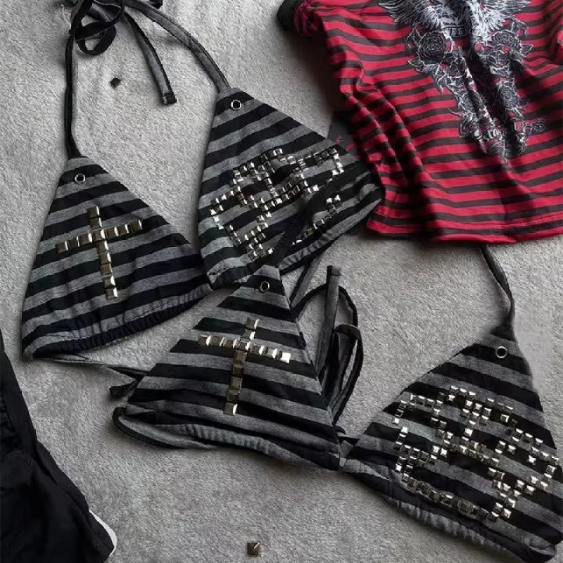 Women'S Y3K Fashion - Top de bikini Y3K estilo americano
