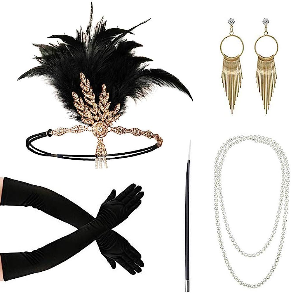 Women'S Fashion Of The 1920S - PESENAR-Diadema estilo flapper de los años