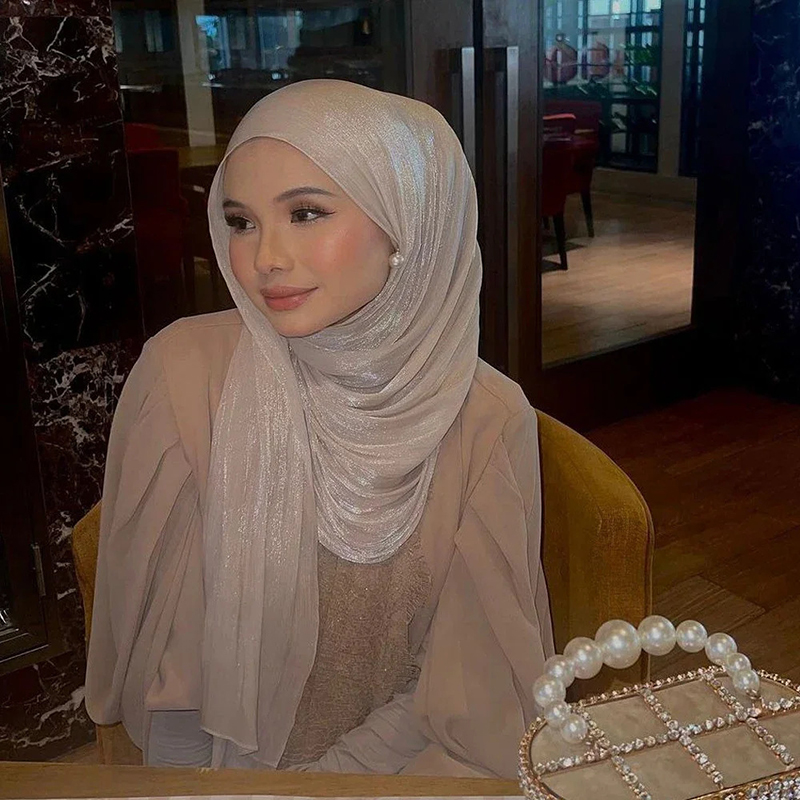Women'S Fashion Trends - Nuevo Hijab de Seda Brillante con