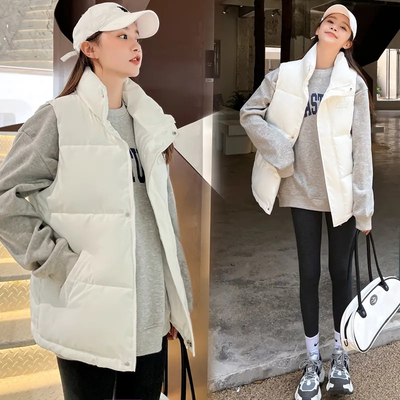 Otoño Invierno cálido recortad - Puffer Vest Fashion Women reseña y precio