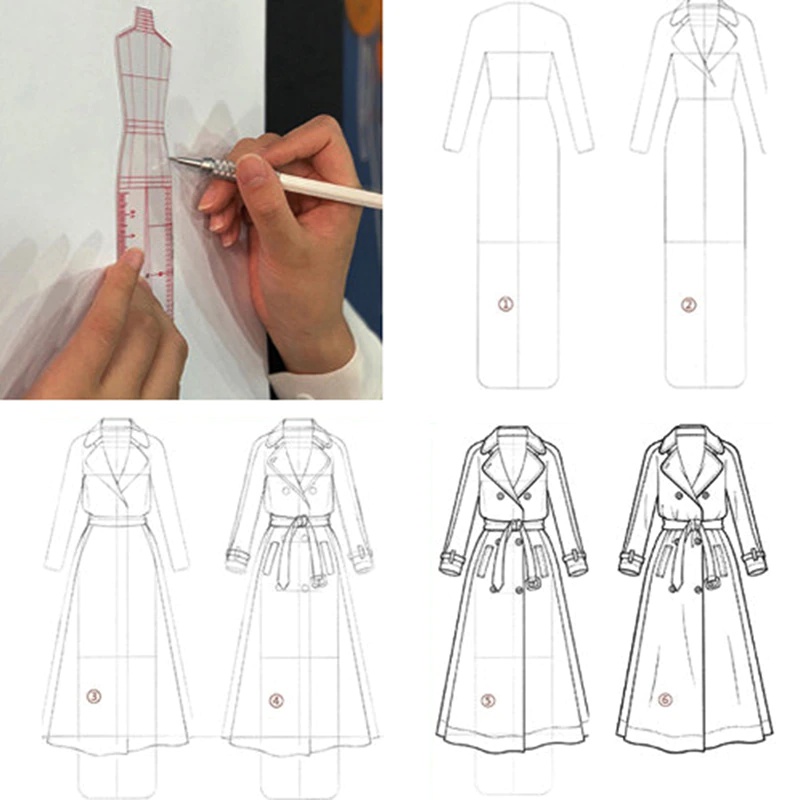 1 Juego de Reglas de Dibujo de - Women Fashion Figure Template reseña y precio