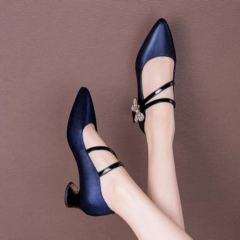 FHC tacones medios de cuero po - Women'S Fashion Vogue reseña y precio