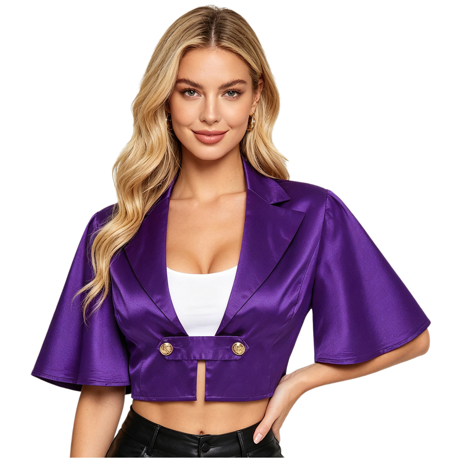 Blusa Bolero Corta de Satén Vi - Women'S Fashion Victorian reseña y precio