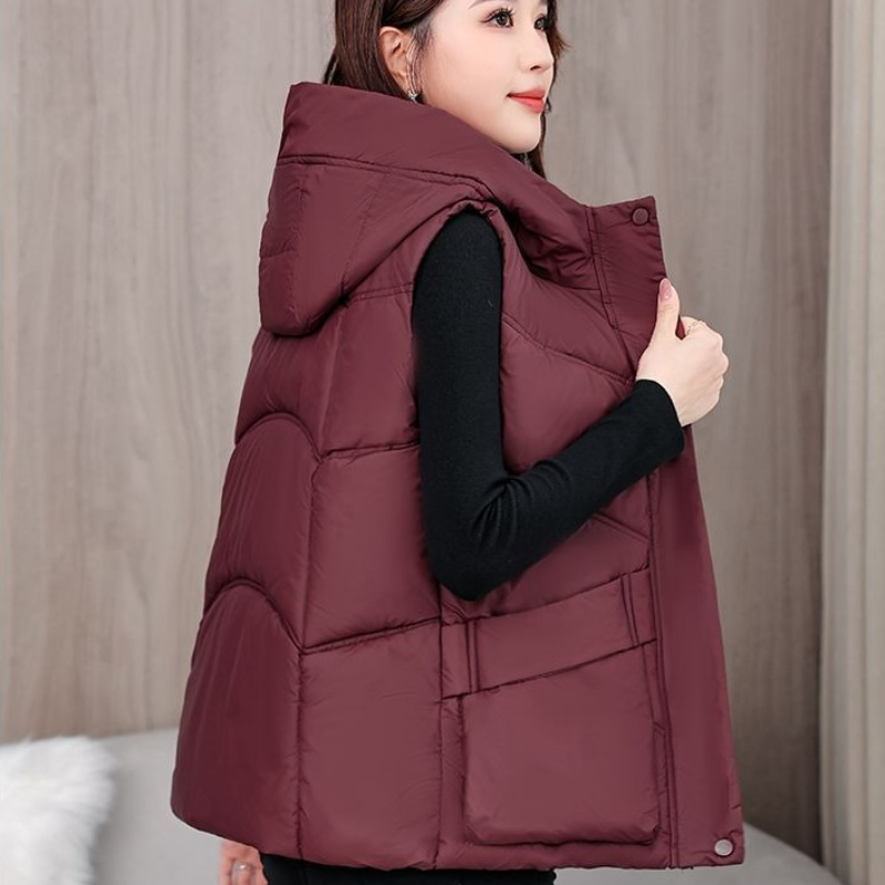 Chaleco acolchado de gran tama - Puffer Vest Fashion Women reseña y precio