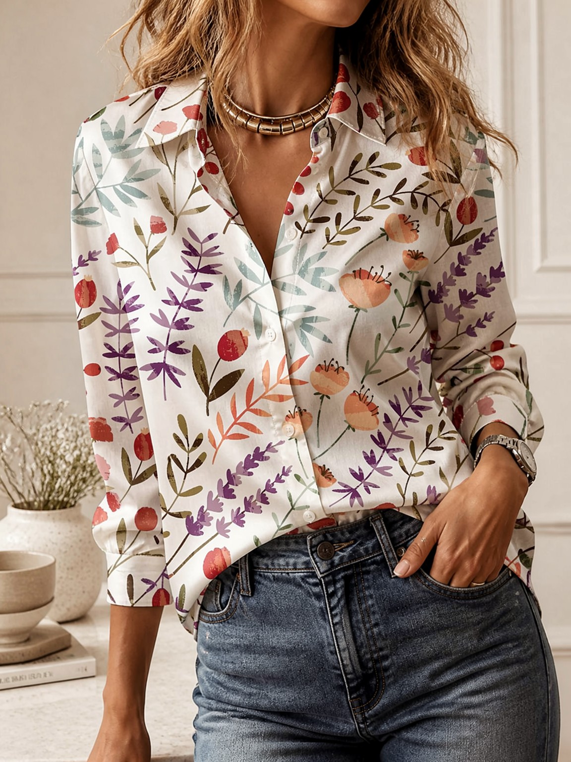 Blusa Casual con Cuello para M - Women'S Fashion Day reseña y precio