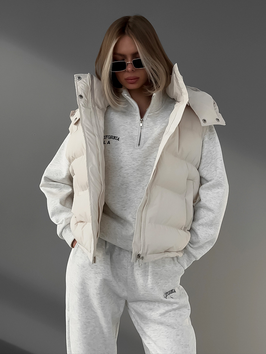 Chaleco acolchado con capucha  - Puffer Vest Fashion Women reseña y precio