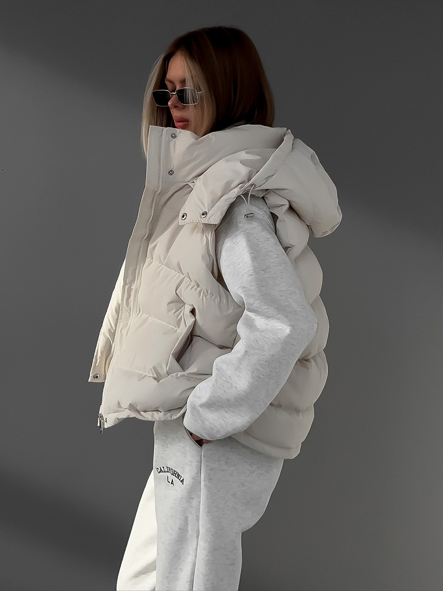 Chaleco acolchado con capucha  - Puffer Vest Fashion Women reseña y precio