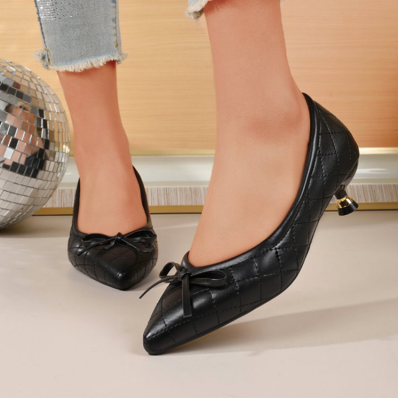 Tacones Kitten Punto Punta Moñ - Women'S Fashion Day reseña y precio