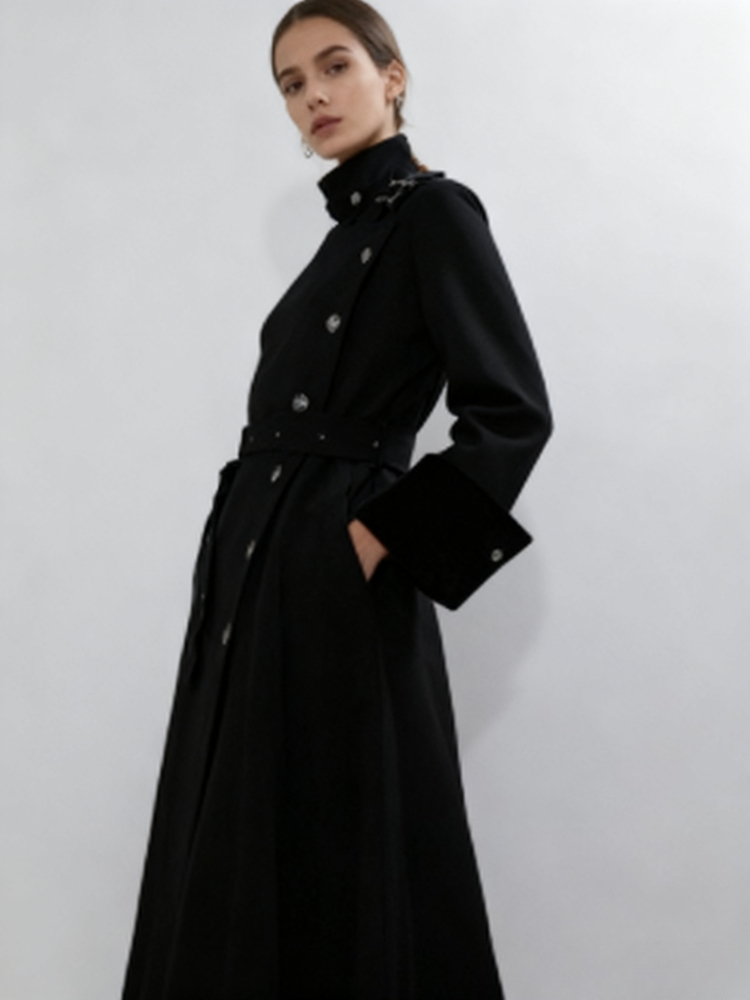 Abrigo Largo de Lana Elegante  - Women'S Fashion Suit reseña y precio