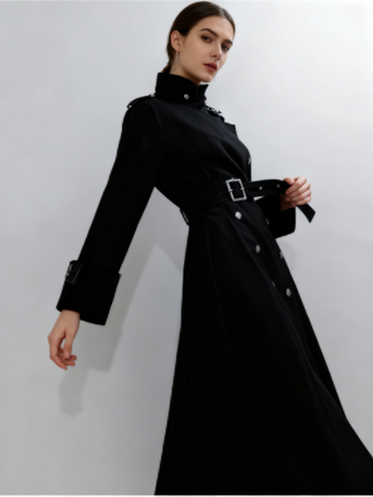 Abrigo Largo de Lana Elegante  - Women'S Fashion Suit reseña y precio