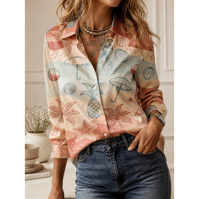 Camisa de manga larga con cuel - Women'S Fashion Trends reseña y precio