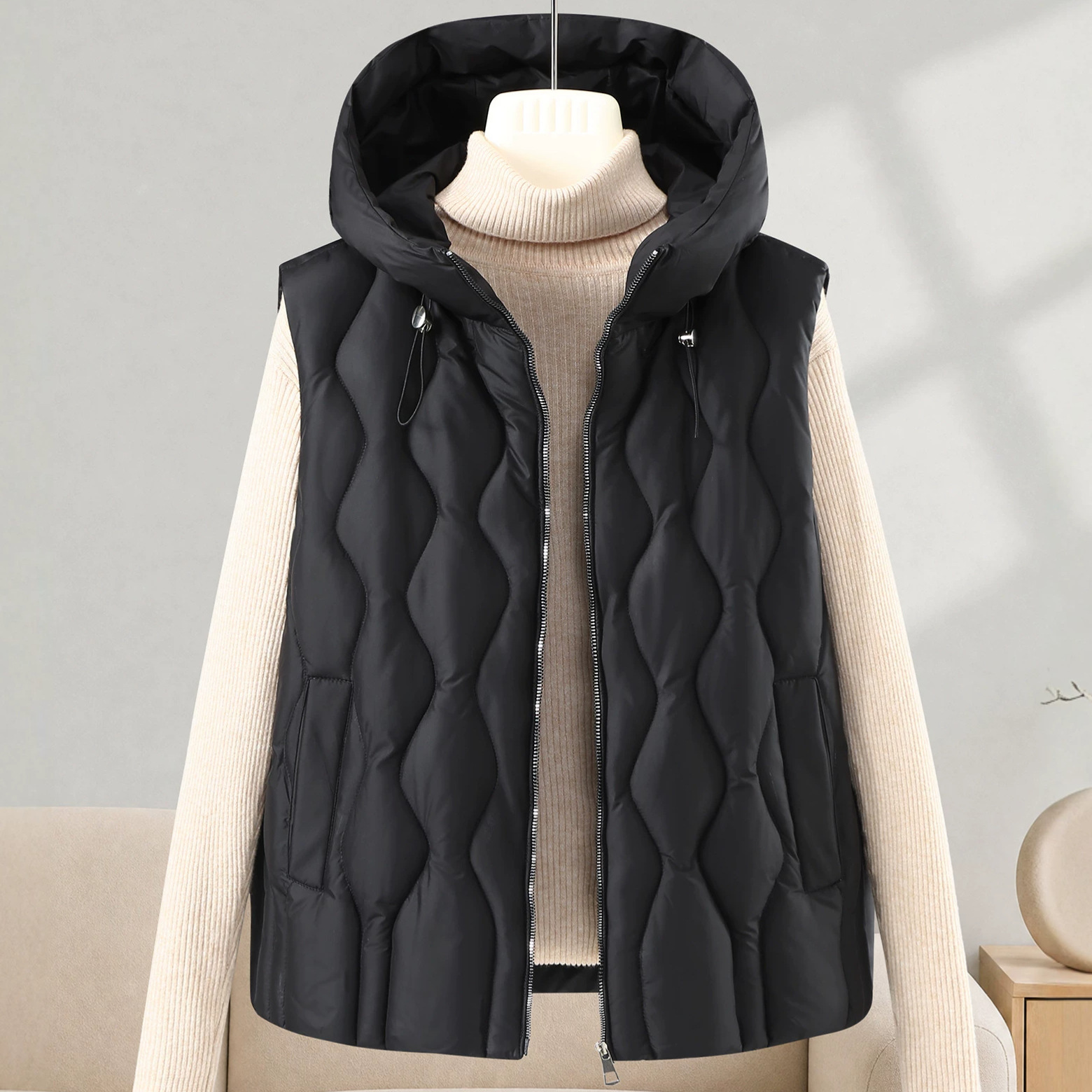 Chaleco Corto y Grueso de Algo - Puffer Vest Fashion Women reseña y precio