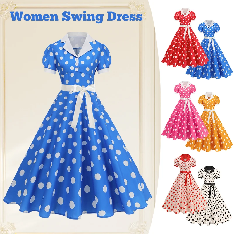 Vestido Vintage de lunares par - Women'S Fashion In The 1950S reseña y precio