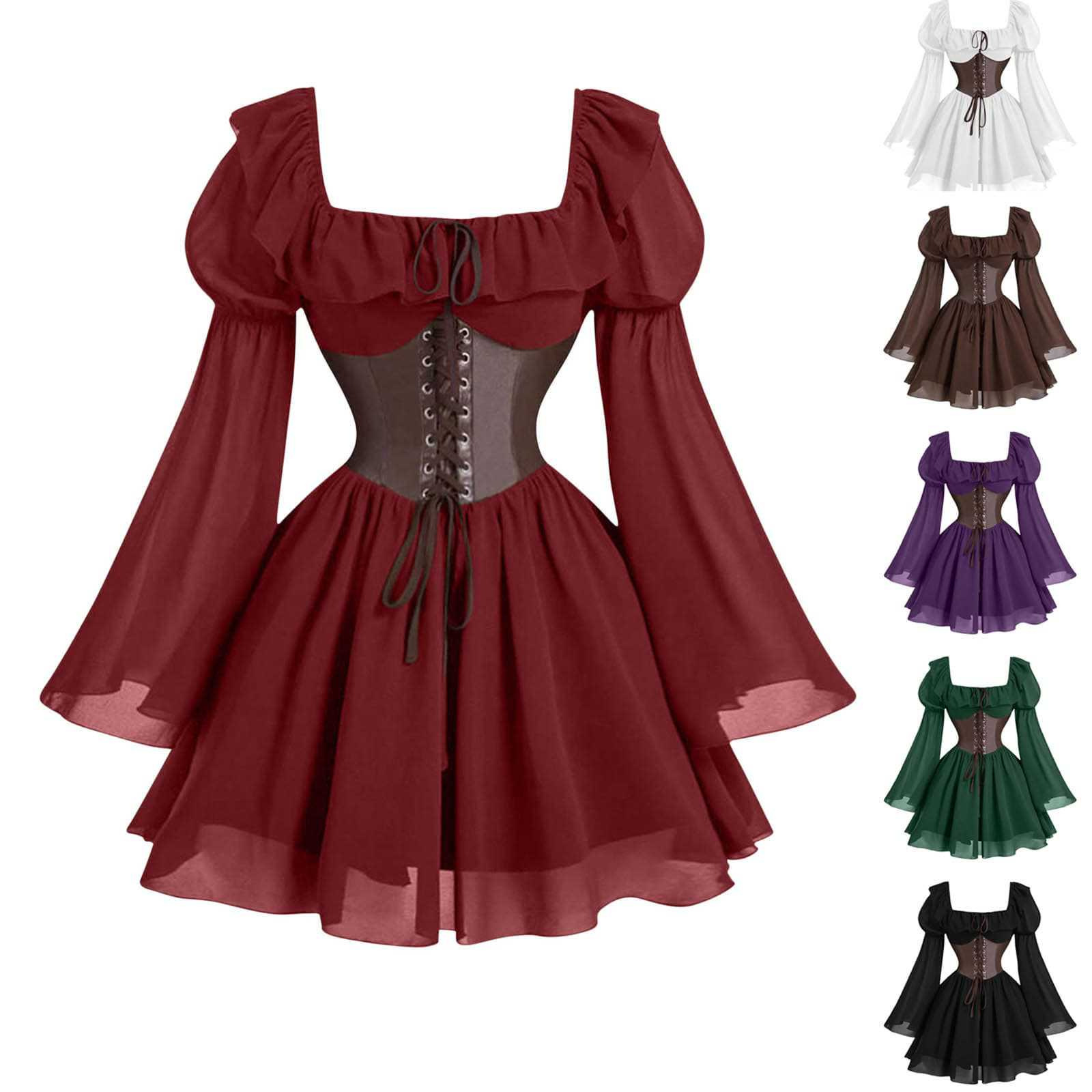 Vestido Medieval renacentista  - Women'S Fashion Victorian reseña y precio