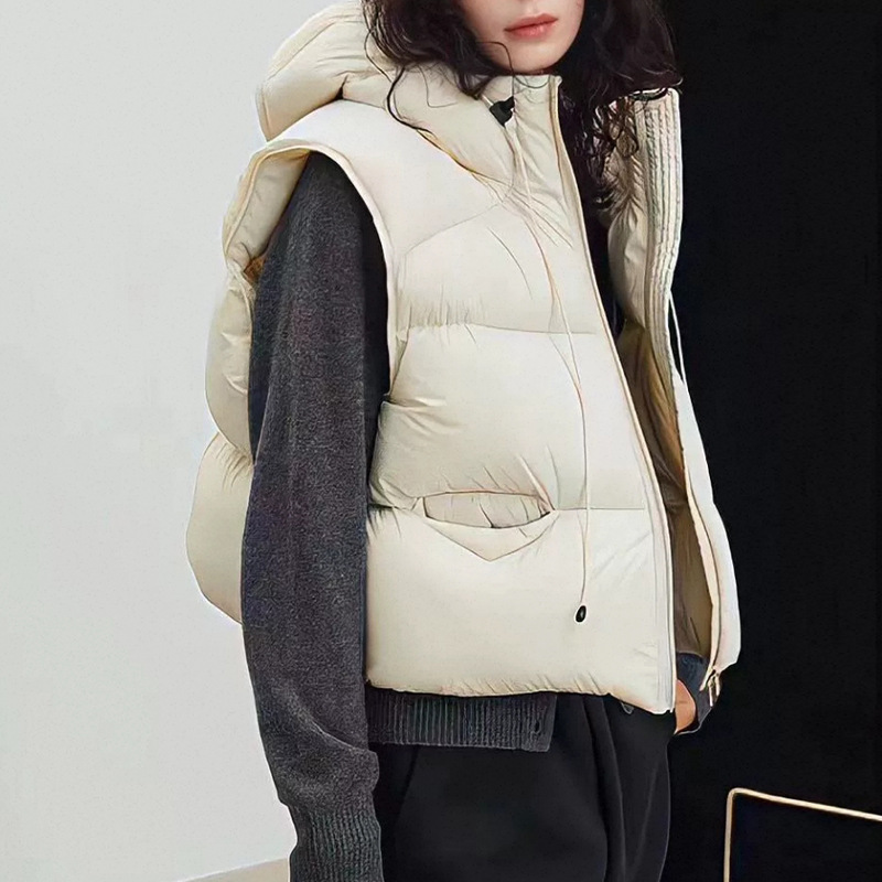 Chaleco de plumón de pato blan - Puffer Vest Fashion Women reseña y precio