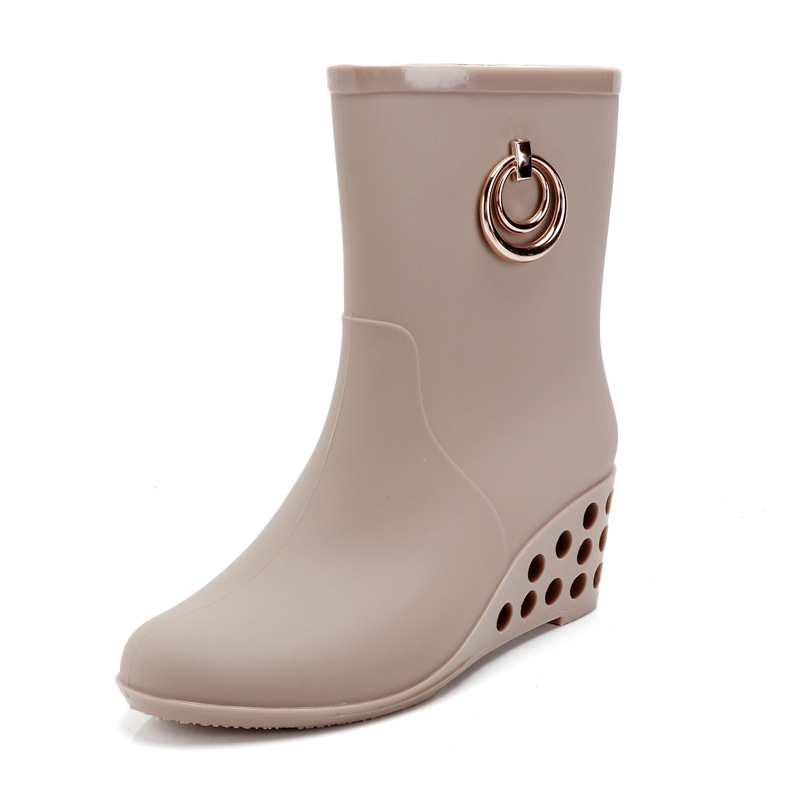 Botas de lluvia con tacón de c - Women'S Fashion Gumboots reseña y precio