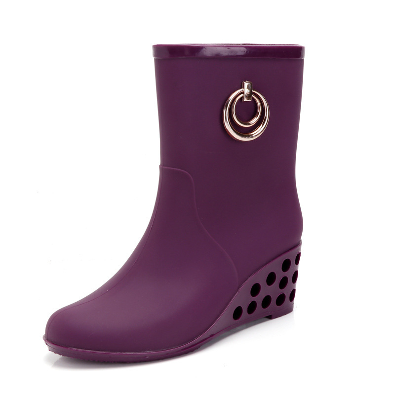 Botas de lluvia con tacón de c - Women'S Fashion Gumboots reseña y precio