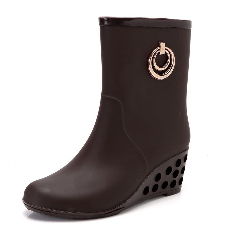Botas de lluvia con tacón de c - Women'S Fashion Gumboots reseña y precio